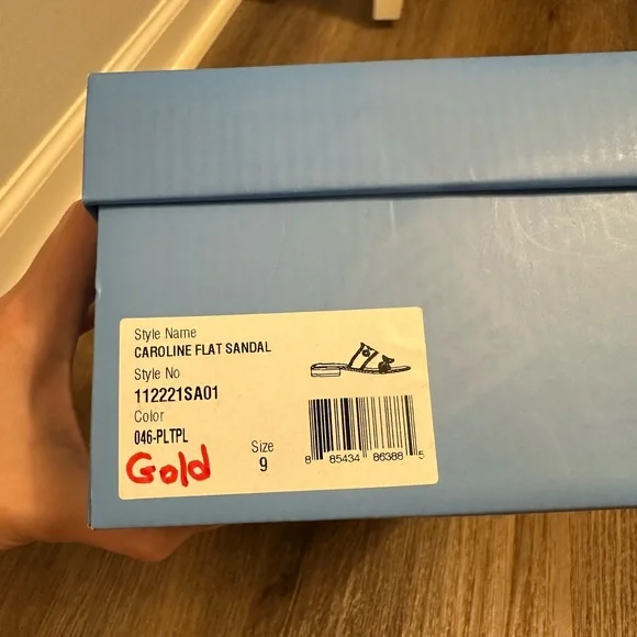 Jack Rogers Caroline Flat Sandal - Gold - Picture 4 of 4